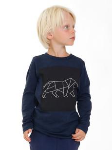 Eukalyptus T-Shirt Aura - blau mit Löwe via CORA happywear