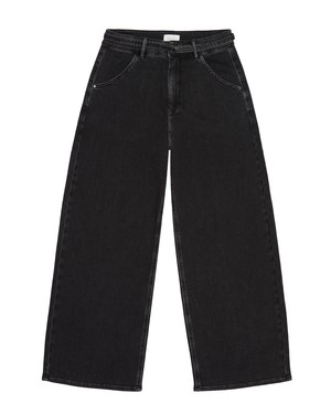 BLINK High Waist Wide Cropped - Black Denim from DAWN Denim