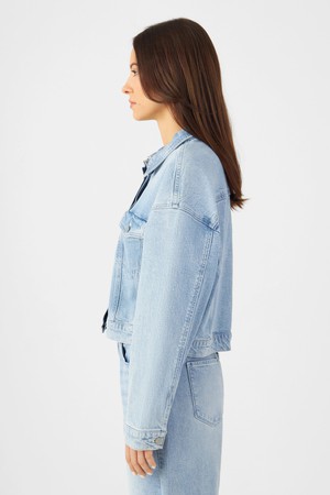 AMARA Minimal Stretch - Boxy Jacket - Light Blue from DAWN Denim