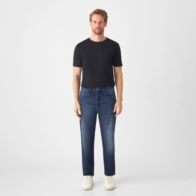 RISE Relaxed Tapered Minimal Stretch - Basic - Dark Blue from DAWN Denim