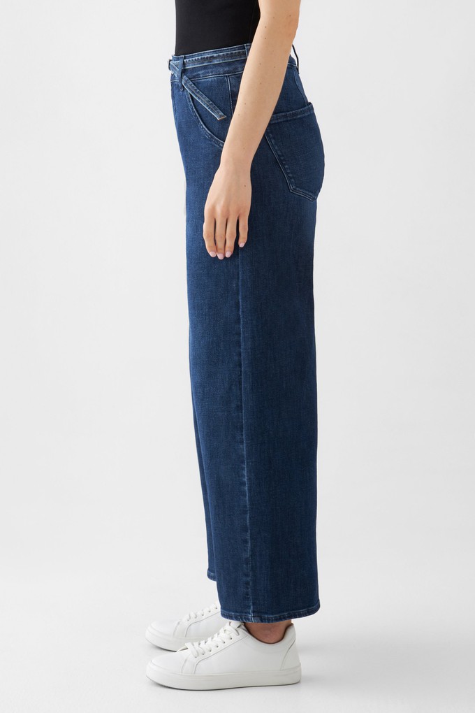 BLINK High Waist Wide Cropped - Dark Blue from DAWN Denim