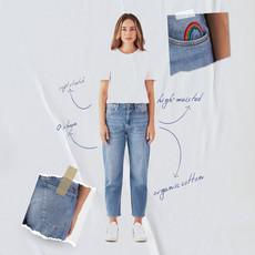 STARDUST O-Shape Soft Denim - Classic - Light Blue - Art on Broken Pieces via DAWN Denim