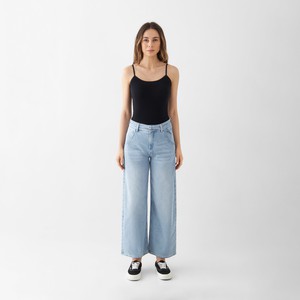 BLINK High Waist Wide Cropped - Light Blue from DAWN Denim