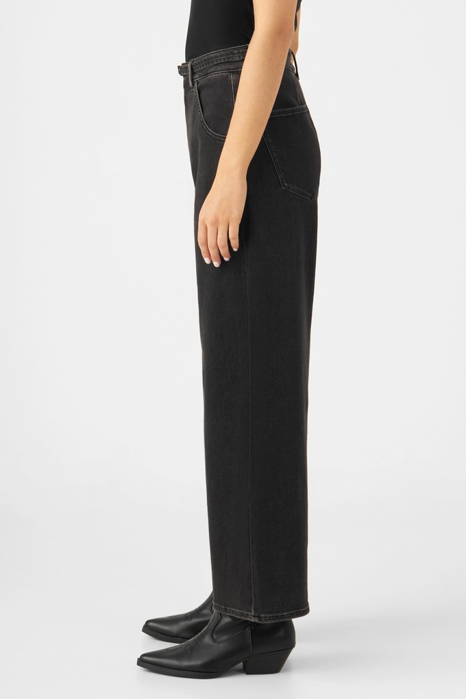 BLINK High Waist Wide Cropped - Black Denim from DAWN Denim