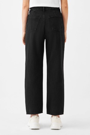 DAWN Wide Straight Cropped Non-Stretch - Minimal - Black Denim from DAWN Denim