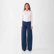 SUNNY Wide Leg Minimal Stretch - Classic - Dark Blue via DAWN Denim