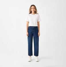 DAWN Wide Straight Cropped Non-Stretch - Minimal - Dark Blue via DAWN Denim