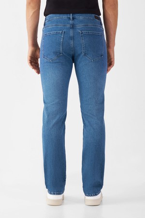 DUSK Regular Straight Minimal Stretch - Classic - Medium Blue from DAWN Denim