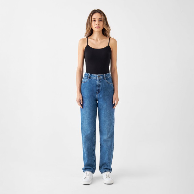 DAWN Wide Straight Non-Stretch - Minimal - Medium Blue from DAWN Denim