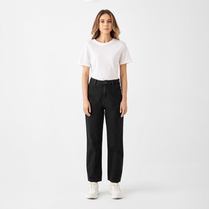 DAWN Wide Straight Cropped Non-Stretch - Minimal - Black Denim from DAWN Denim