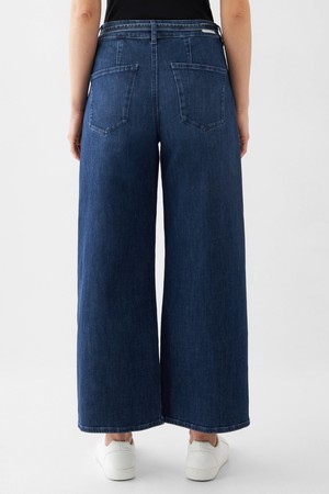 BLINK High Waist Wide Cropped - Dark Blue from DAWN Denim