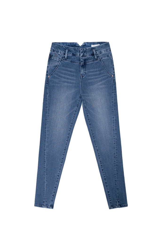 SUN UP Skinny Powerstretch - Design Details - Medium Blue from DAWN Denim