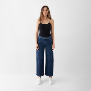 BLINK High Waist Wide Cropped - Dark Blue from DAWN Denim