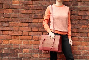 Leather Square Tote Bag from Elvis & Kresse