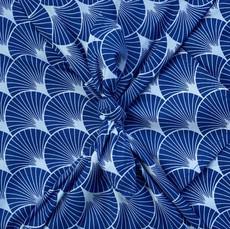 Furoshiki Gift Wrap Indigo Fans Fabric Gift Wrap via FabRap