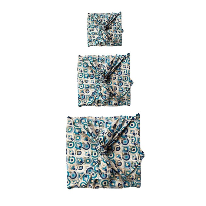 Furoshiki Gift Wrap - 9 Piece Art Deco & Ocean Bundle Fabric Gift Wrap from FabRap