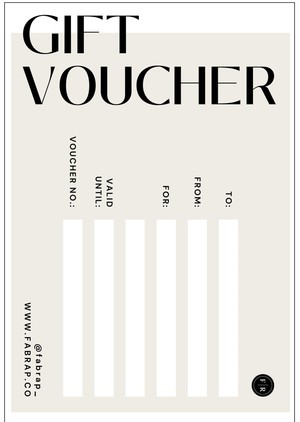 Gift Voucher from FabRap