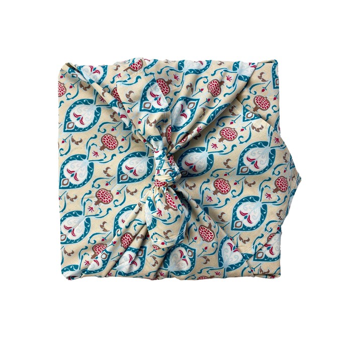 Furoshiki Fabric Gift Wrap - Christmas 9 Piece Multi-style Single Sided from FabRap