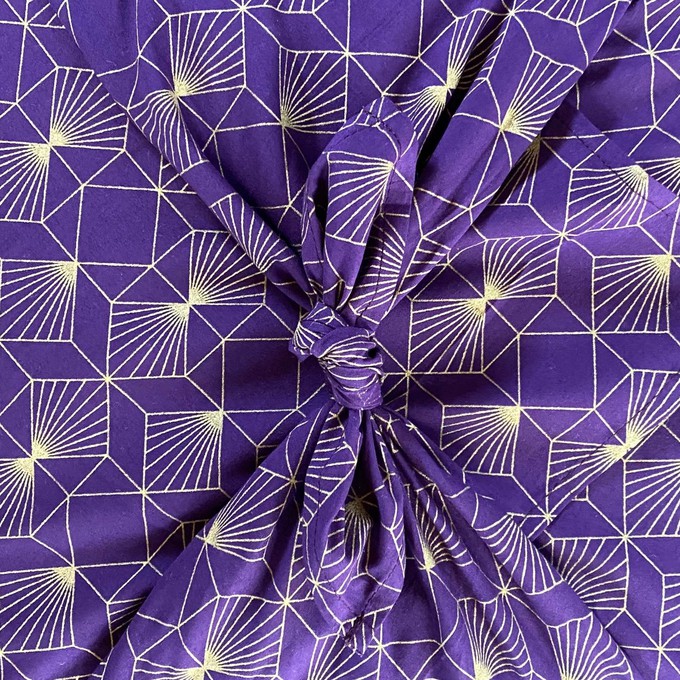 Furoshiki Gift Wrap Plum Diamonds Fabric Gift Wrap from FabRap