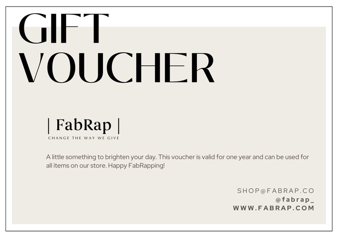 Gift Voucher from FabRap