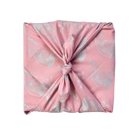 Furoshiki Gift Wrap Blush Whales Fabric Gift Wrap from FabRap