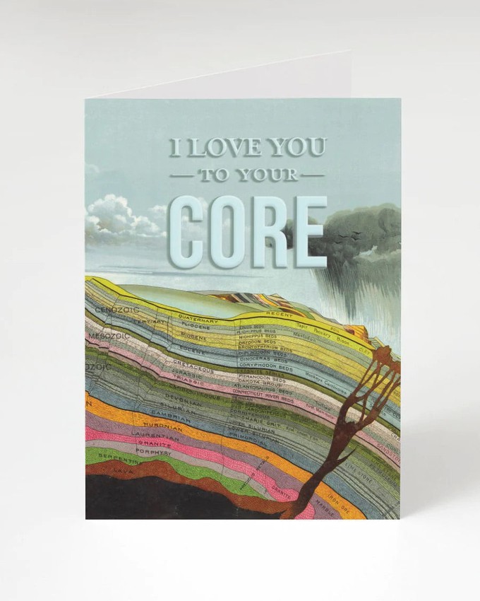 Greeting card "I love you to your core" from Fairy Positron