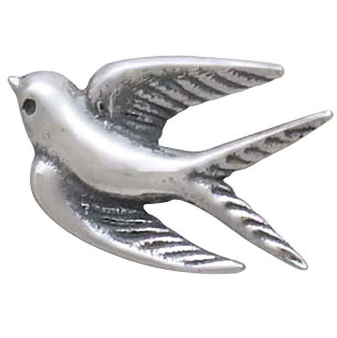 Silver earrings swallow from Fairy Positron