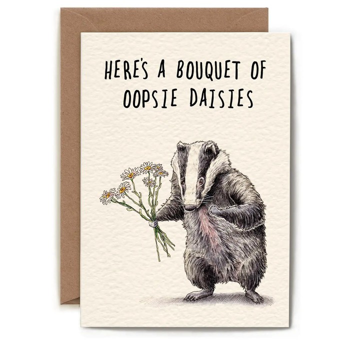 Greeting card "Bouquet of Oopsie Daisies" from Fairy Positron