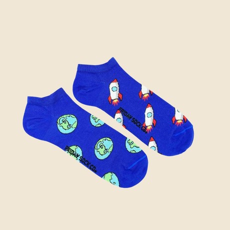 Ankle socks earth & rockets (40-44) from Fairy Positron