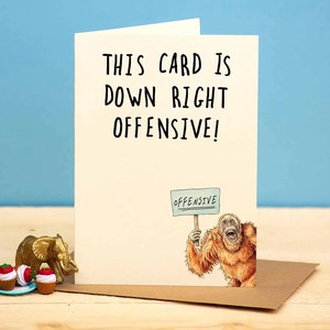 Greeting Card "Downright Offensive" from Fairy Positron