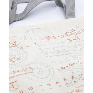 Shoulder bag "Equations that changed the world" (white) from Fairy Positron