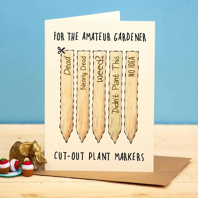 Greeting Card "Amateur Gardener" from Fairy Positron