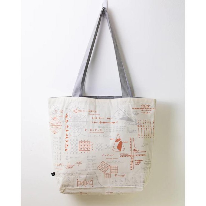 Shoulder bag "Equations that changed the world" (white) from Fairy Positron