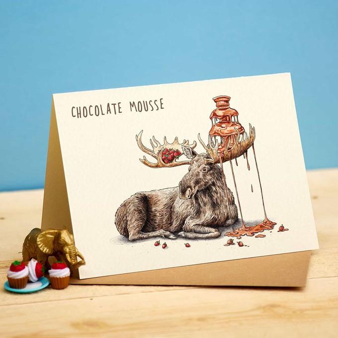 Greeting card "Chocolate Moose" from Fairy Positron