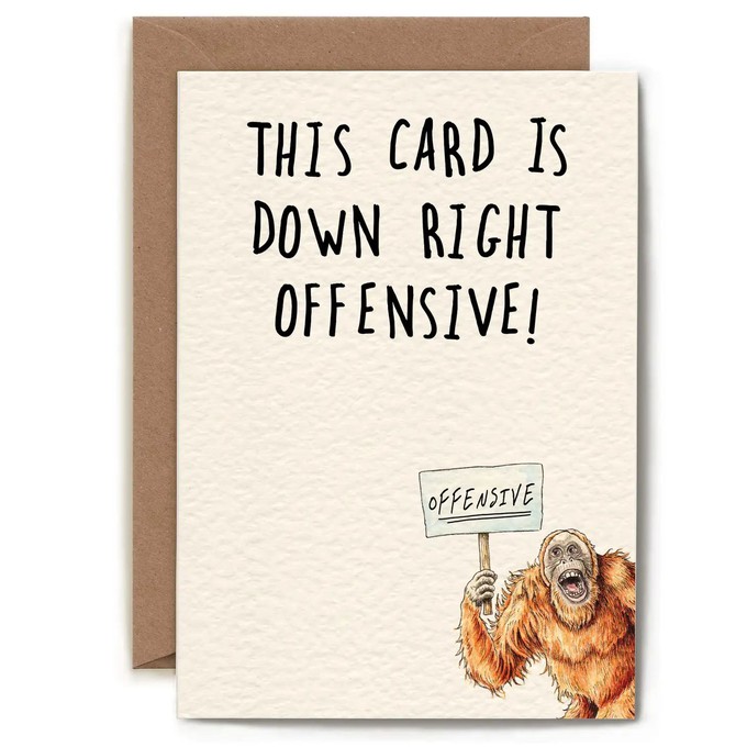 Greeting Card "Downright Offensive" from Fairy Positron