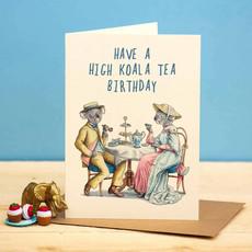 Wenskaart Koala "High Koala Tea Party" via Fairy Positron