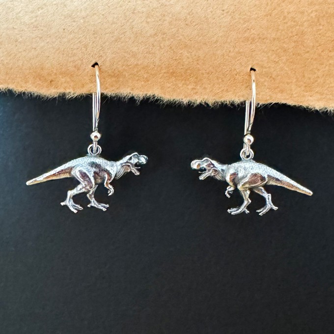 Silver earrings Tyrannosaurus rex from Fairy Positron