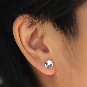 Silver earrings moon (studs) from Fairy Positron