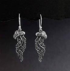 Silver earrings jellyfish (pendants) via Fairy Positron