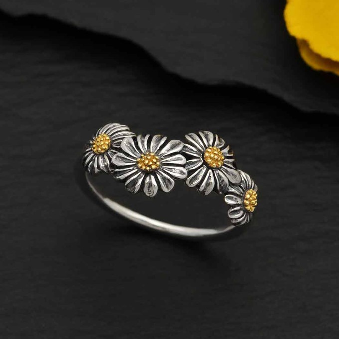 Silver/bronze ring daisy chain from Fairy Positron