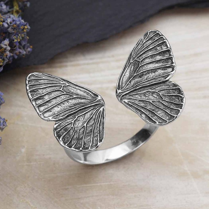 Silver ring butterfly wings from Fairy Positron