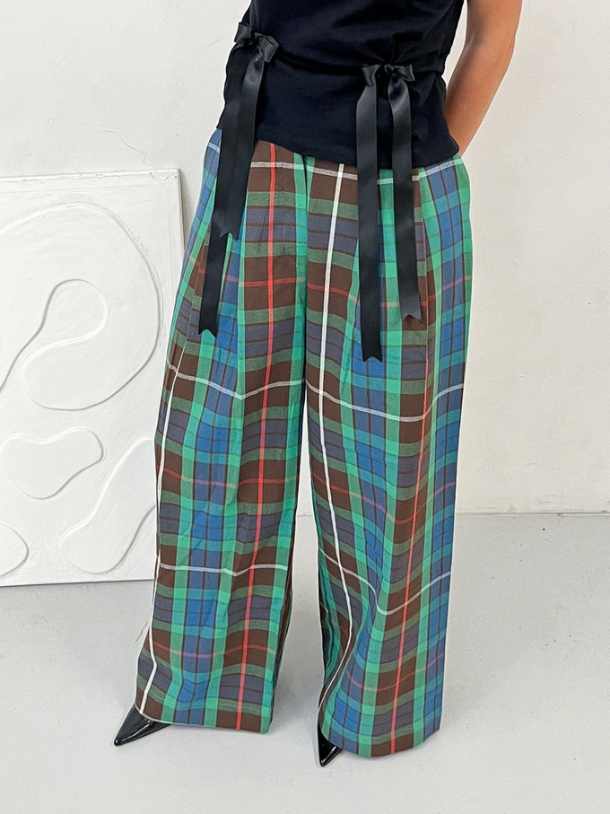 Ruby Check Flare Trouser from Fanfare Label