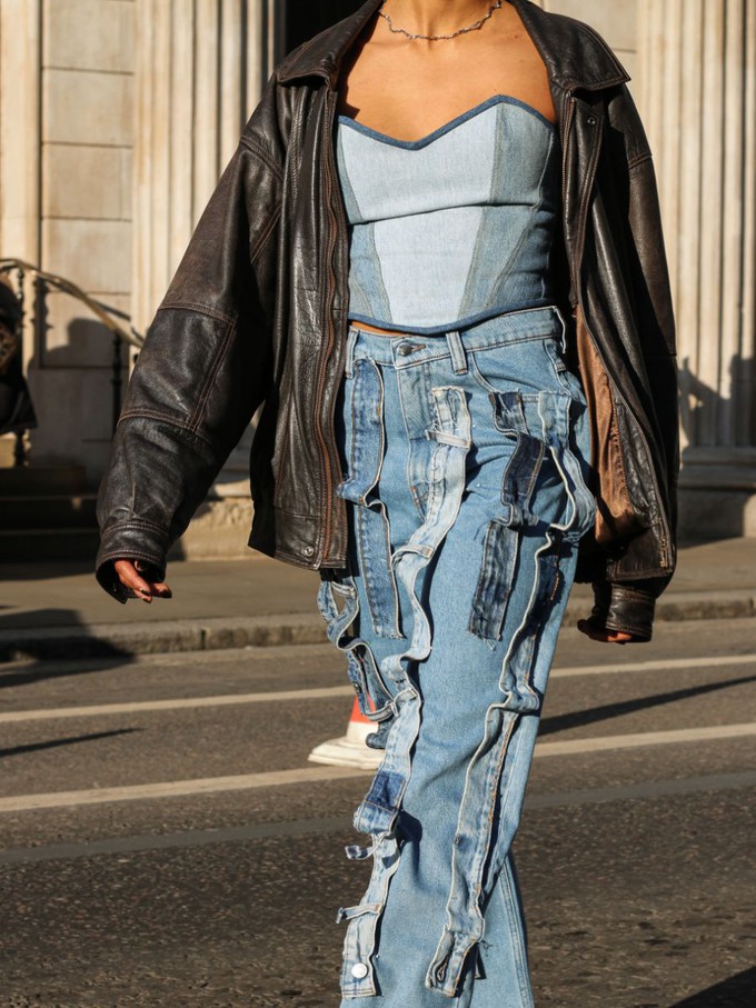 Upcycled Denim Bodice Corset from Fanfare Label