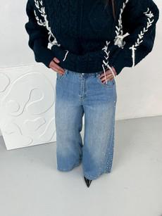 Ronnie Oversized Upcycled Blue High Waisted Jean via Fanfare Label