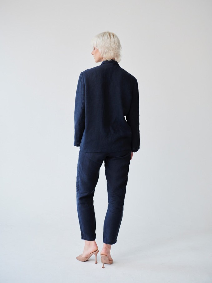 Ethically Made Navy Linen Suit from Fanfare Label