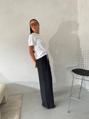 Celeste Linen Trousers in Black from Fanfare Label