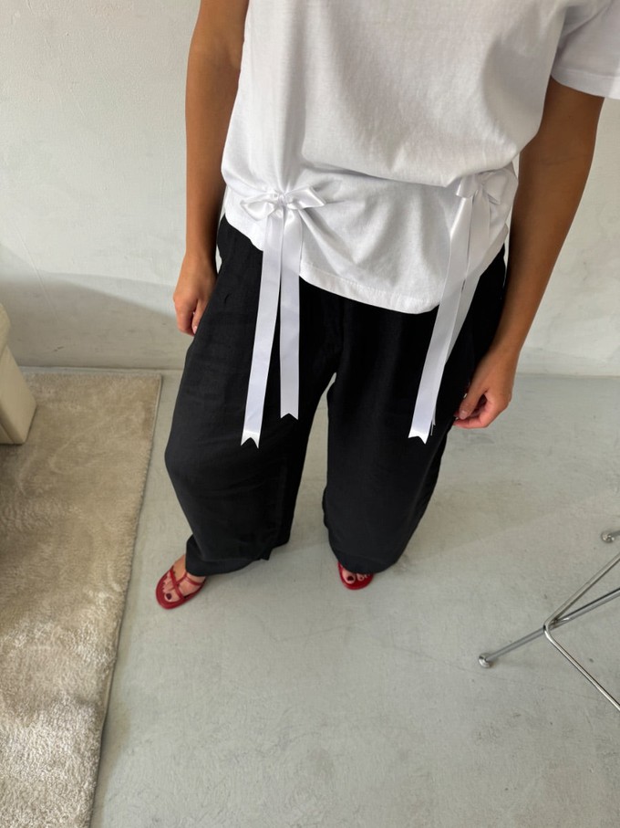 Celeste Linen Trousers in Black from Fanfare Label