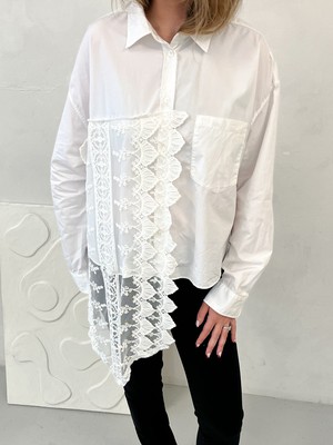 Amy White Button Up Shirt from Fanfare Label