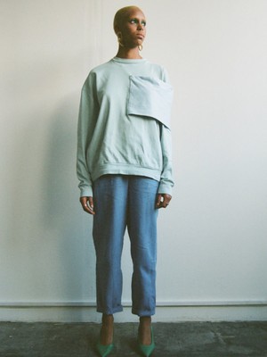 Oversized Jumper in Mint Green - Size 6 from Fanfare Label