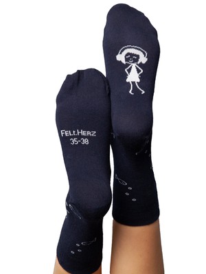 Socken mit Bio-Baumwolle Anker midnight from FellHerz T-Shirts - bio, fair & vegan